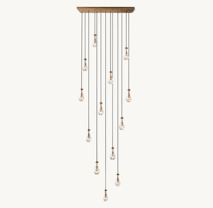 Raindrop Rectangular Chandelier 54"