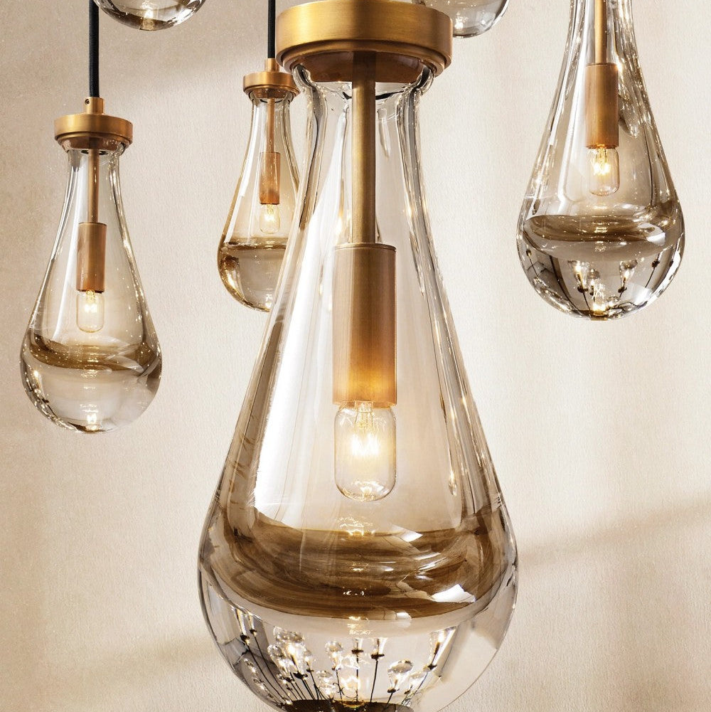 Raindrop Rectangular Chandelier 54"