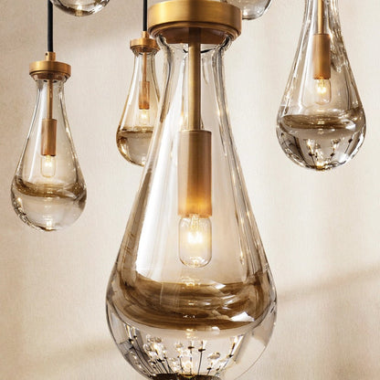 Raindrop Rectangular Chandelier 54"