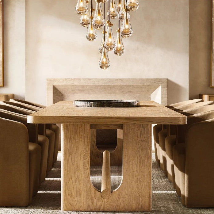 Raindrop Rectangular Chandelier 54"