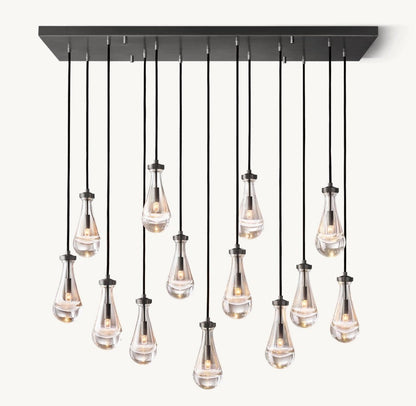 Raindrop Rectangular Chandelier 54"