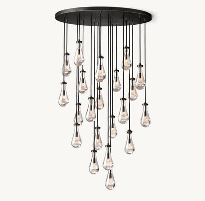 Raindrop Round Chandelier 47"
