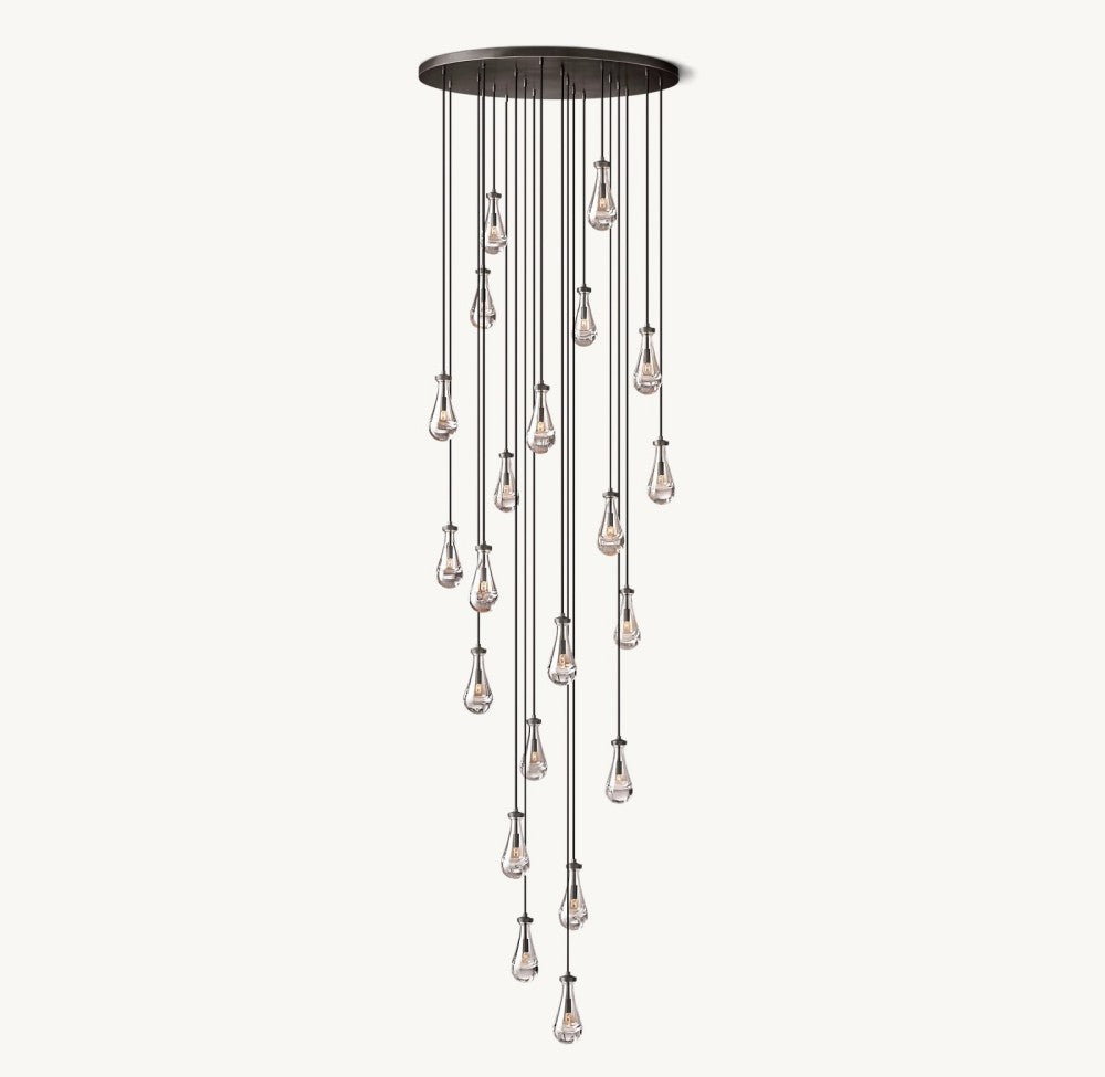 Raindrop Round Chandelier 47"