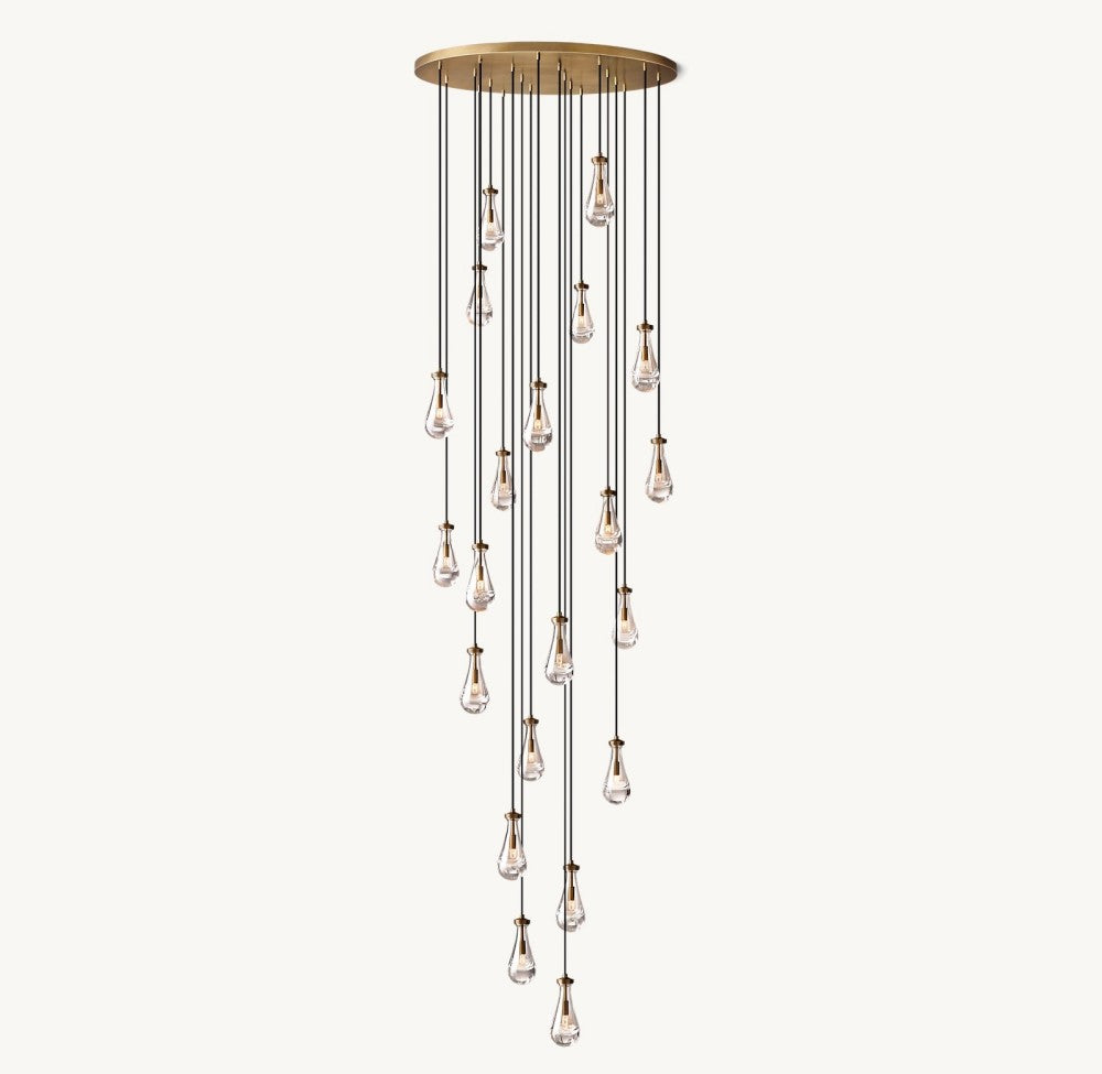 Raindrop Round Chandelier 47"