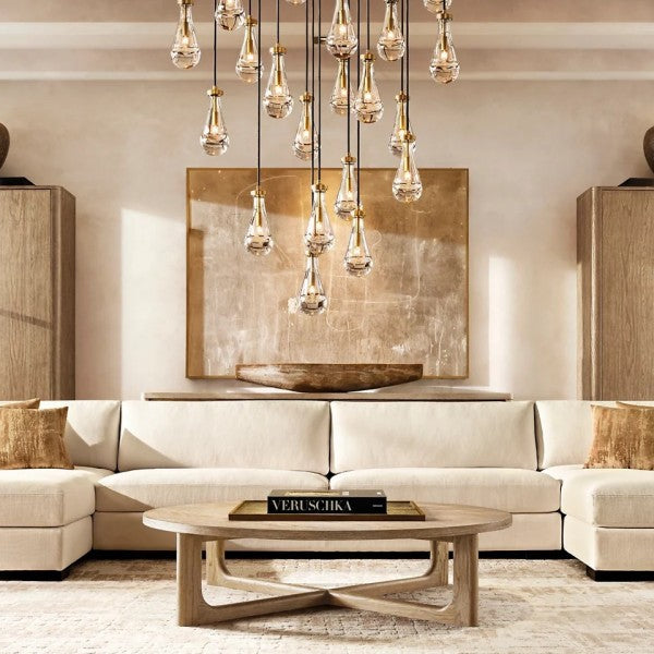 Raindrop Round Chandelier 47"
