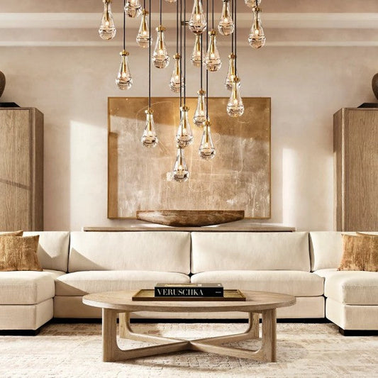 Raindrop Round Chandelier 47"