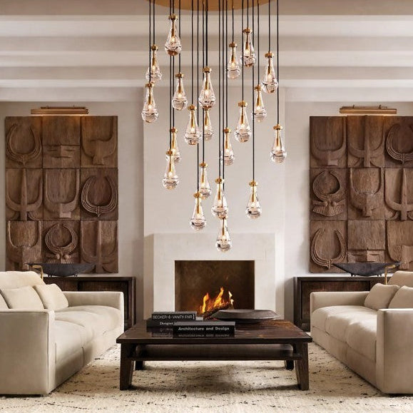 Raindrop Round Chandelier 47"