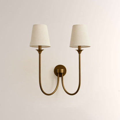 Saylor 2 Light Curved Arm Wall Sconce