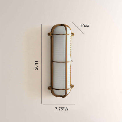 Solara Ribbed Glass Wall Sconce