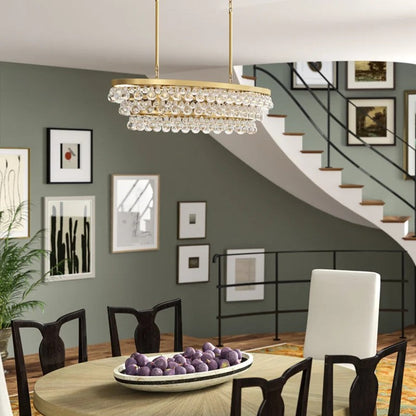 Anqeer Waterdrop Oval Chandelier 43"
